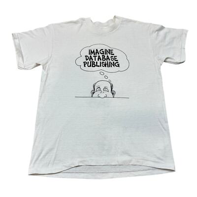 Vintage 90s Image Datebase DB Publishing Lightbulb T Shirt Men's Large