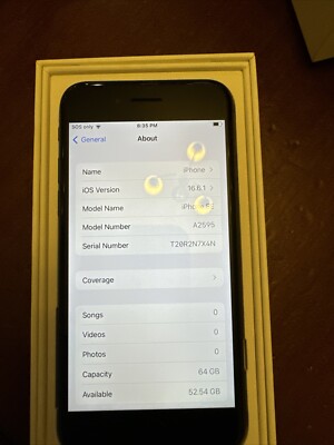 Apple iPhone SE (2020) - 64 GB - Black (AT&T) (Single SIM)