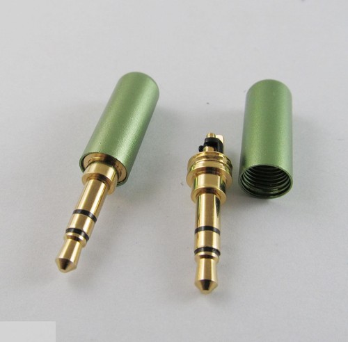 1x Grün 3,5 mm Stecker 3 Pole Stereo Reparatur Audio Kopfhörer TRS Stecker Löten - Bild 2 von 2