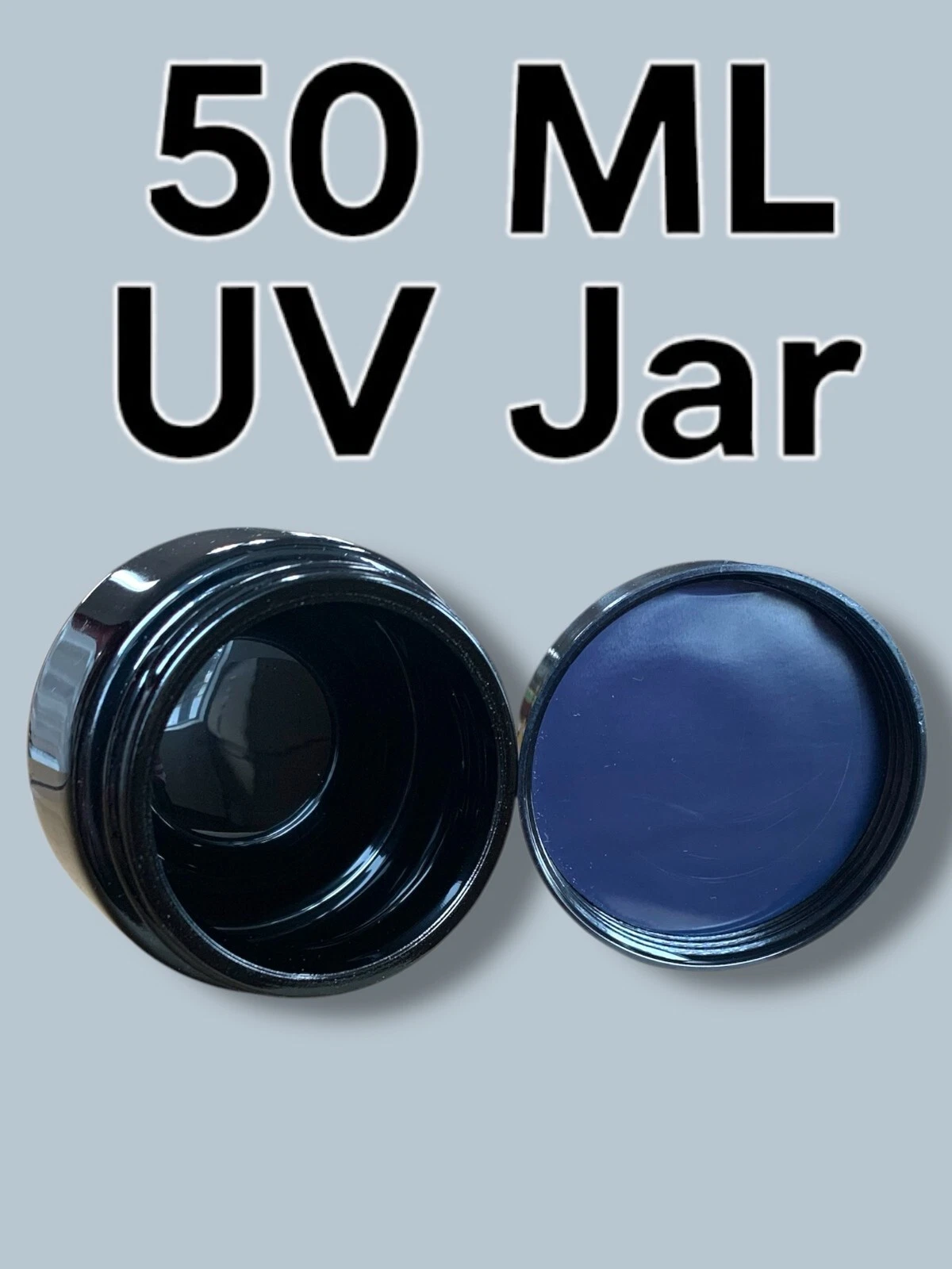 10x 50ml UV Glass Jars Bulk Airtight Herb Concentrate Storage Wholesale