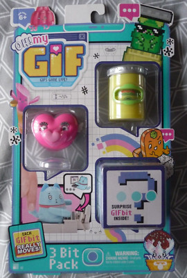 OH! MEIN GIF 3 BIT SPIELZEUGPAKET - PUGGO & HEARTIE SAMMLERSTÜCK REAL LIFE ANIMIERT NEU