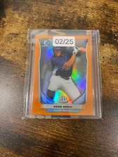 1-2014 BOWMAN CHROME ORANGE REFRACTOR PHOTO VARIATION KEAN WONG /25