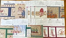 Lot 15 Vtg Daisy Kingdom No Sew Applique Country Fabric Panels Xmas Halloween+