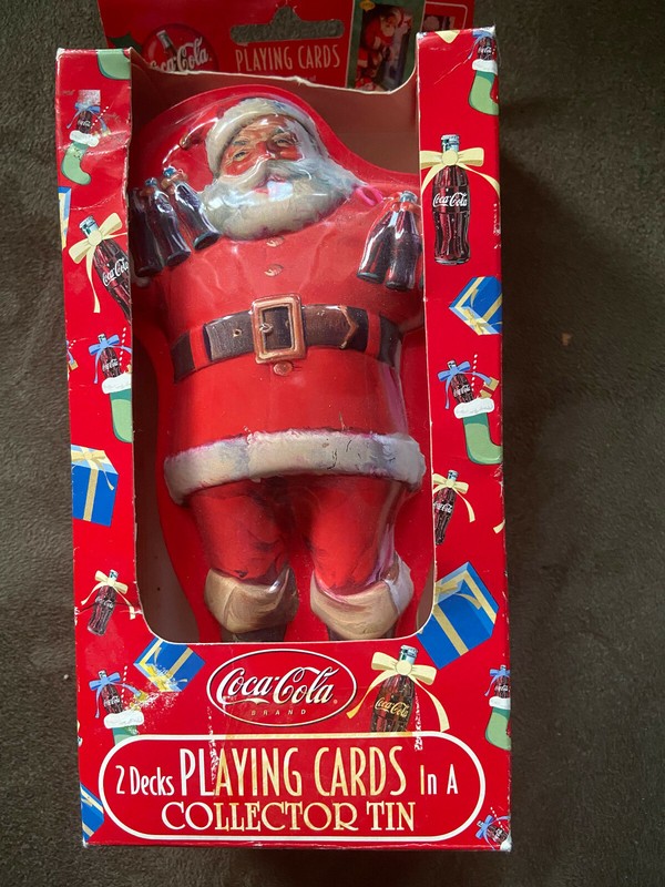 Coca Cola Santa 2 decks of Playing Cards in a Collector Tin