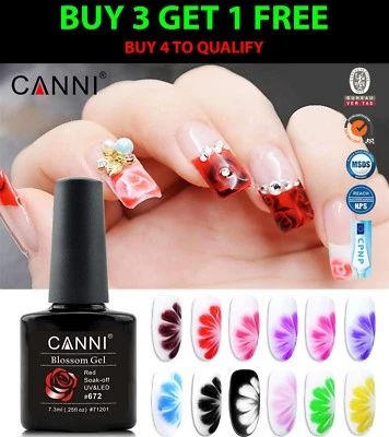 CANNI Rose / Flowers Soak Off LED Blossom Gel Polish Magic Blooming Gel 7.3ml