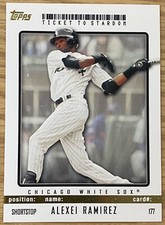 2009 Topps Ticket to Stardom Gold Parallel /50 Alexei Ramirez #177 White Sox