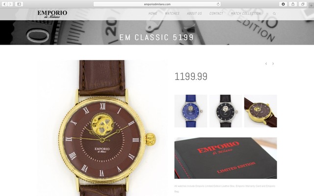 emporio watches limited edition