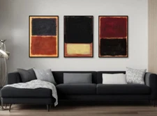Set of three abstract Canvas Wall Art Print Classic abstract Art  home Decor