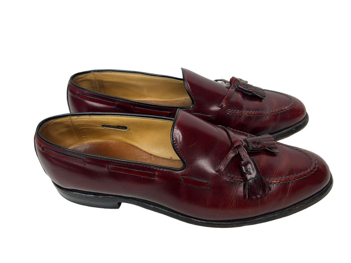 Allen Edmonds Grayson Tassel Loafers Burgundy 7.5 US C Allen Edmonds Grayson Tassel Loafers Burgundy 7.5 US C
