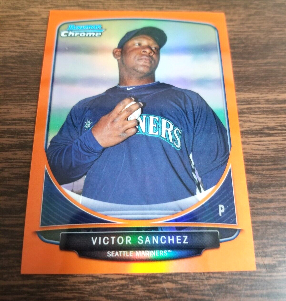 VICTOR SANCHEZ 2013 BOWMAN CHROME #BCP-104 MARINERS (ROOKIE REFRACTOR) SP #/25