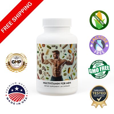 Seraphic Vitality  Multivitamin for Men Supplement (60 Capsules, Unflavoured)