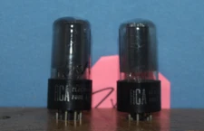 Radio Tubes 6V6GT 6V6 RCA 57-22 YJL Test 4600 4400  Matched Pair
