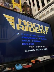 Mach Rider 5 Screw w/ Manual (Nintendo, 1985) Authentic Tested NES!!!