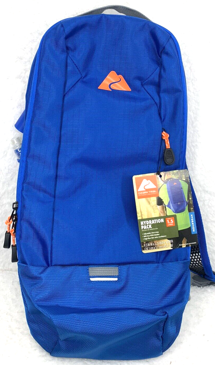 Ozark Trail Liter Hydration Backpack Bag Water Reservoir Blue Modern