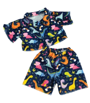 TEDDY MOUNTAIN Dinosaurier Dino 16"" Teddy PJs Pyjama Kleidung Outfit passt 14"" - 18"" einen Bären bauen
