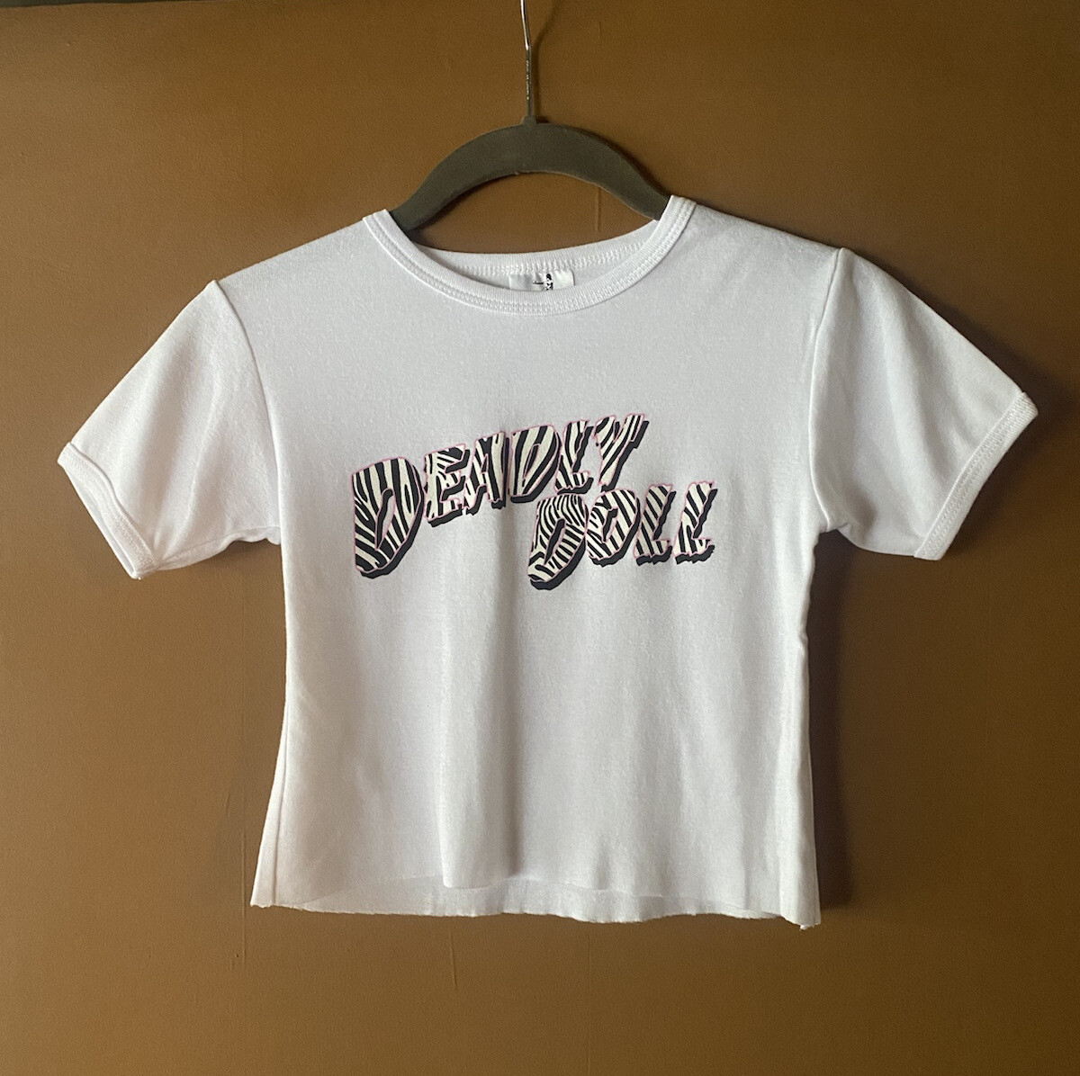 NEW Jesse Jo Stark Deadly Doll Zebra Print Baby Doll Tee T NEW Jesse Jo Stark Deadly Doll Zebra Print Baby Doll Tee T