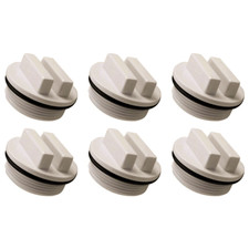6 Pack For Hayward 1.5" MPT Threaded Plugs with O-Rings for Pool Drains SP1022C