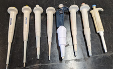 Set of 8 Single Channel Adjustable Pipettes from 2ul to 10mL, Good Working Set