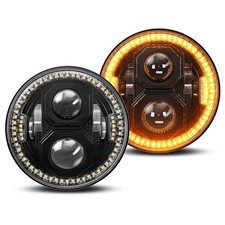 7 inch Round LED Headlights Upgrade 4 lighting Modes,DOT Approved Hi/Lo Beam ...
