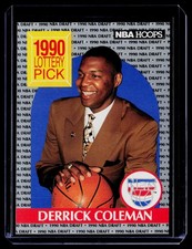 1990-91 Hoops #390 Derrick Coleman 1990 Lottery Pick BK52