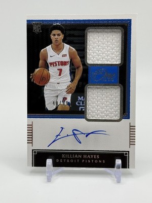 2020-21 Panini One and One Killian Hayes Rookie Dual Jersey Autographs /99