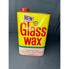 Vintage Glass Wax Metal Can Polish 25% Left Automotive Decor Multicolor