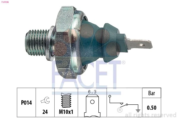 OIL PRESSURE SWITCH 7.0138 FOR SKODA OCTAVIA/Combi VW GOLF/IV/Mk POLO/Van 1.6L - Image 2 of 4