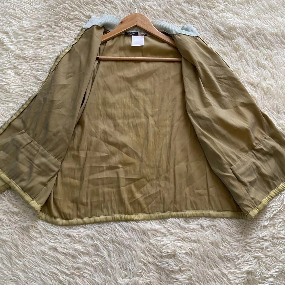 CHANEL подлинный женщин Blouson джемпер куртка с длинными рукавами молнии зеленый Coco знак - Изображение 3 из 4