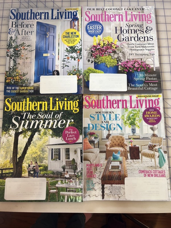 2015 Southern Living Magazine 8 issues