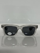 Garrett Leight Chunky Crystal Gray Acetate Custom Polarized Sunglasses
