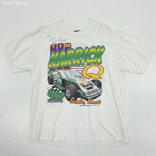 Vintage 1998 Tim Karrick Signed Quaker State Racing T Shirt Jerzees Sz XL