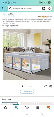 Large Baby Playpen 74x50