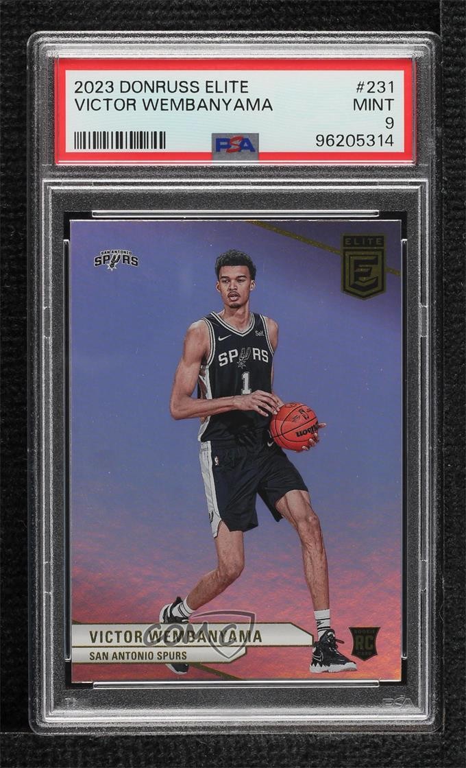 2023-24 Donruss Elite Rookies Victor Wembanyama #231 PSA 9 MINT Rookie RC uk2