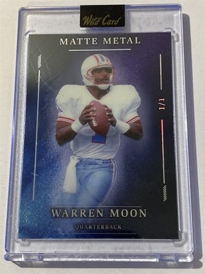 WARREN MOON oilers 2026 Wild Card Matte Metal Violet Navy 1/1 (B3)