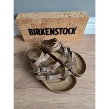 Sandali Birkenstock Seres pelle oliata tabacco marrone UK 4,5 rari vecchio modello