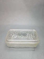 Medium Long Federal Glass / Hazel Atlas Antique Refrigerator Dish 8.5" X 4.5"