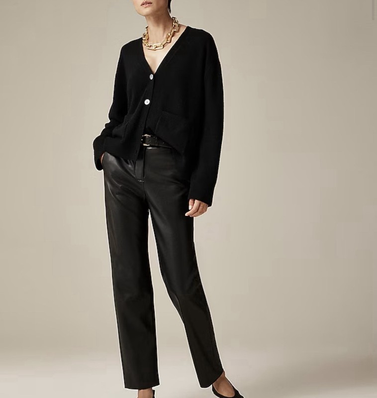 Brand New With Tags J Crew Kate straight-leg Pant in Faux Leather Size 20