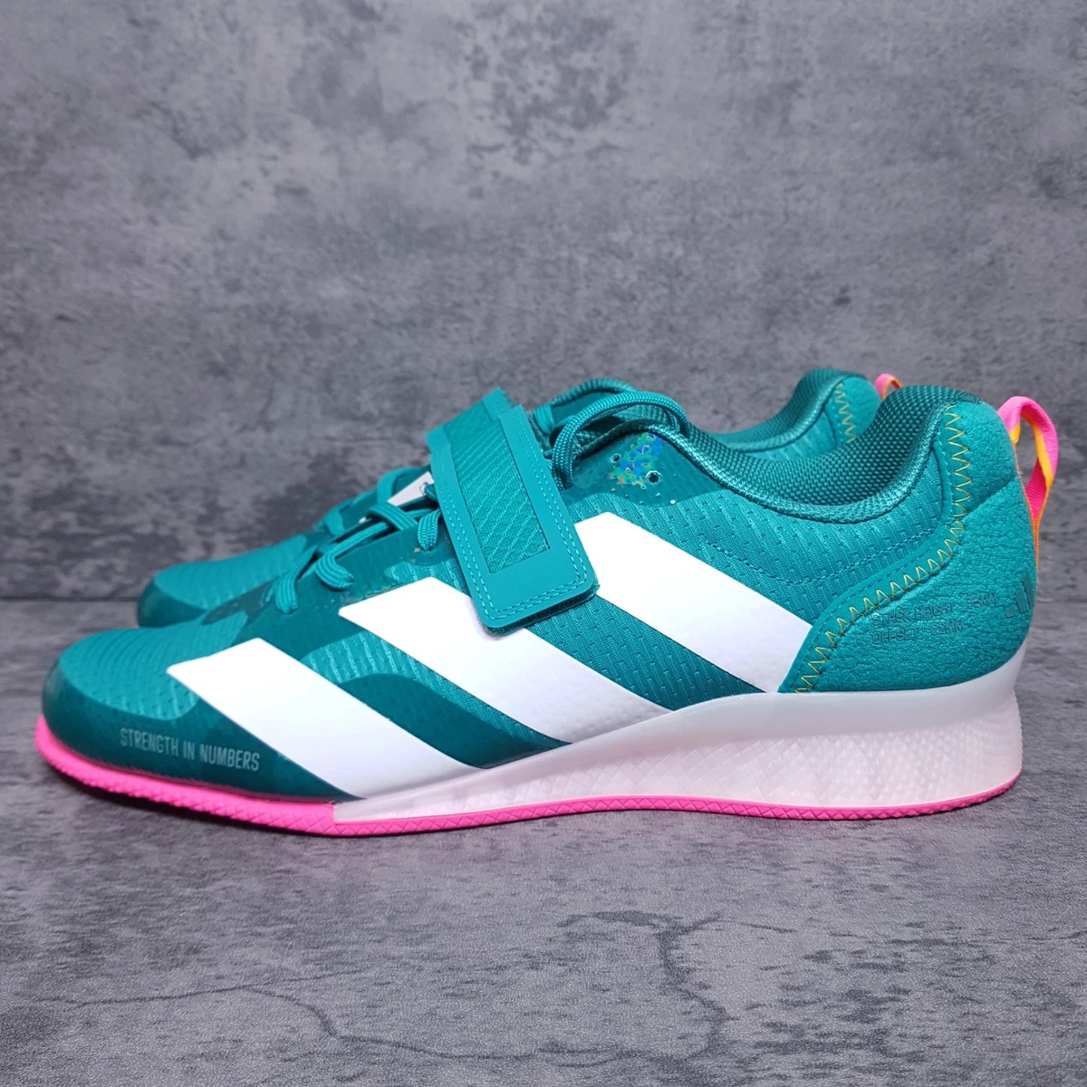 Adidas Adipower Weightlifting 3 Shoes Mens Size 12 Teal White Pink JP9871 NWOB adidas adipower Weightlifting Sneakers for Men for Sale  main image 2