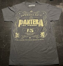 Pantera Official Live 101 Proof Black Band Tee Pre-owned Medium Size