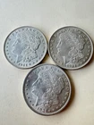 Lot of Three 1921 P Morgan Silver Dollars U.S. $1 Coins