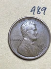 91910-S LINCOLN WHEAT CENT, low mintage date, "Fine" condition #988