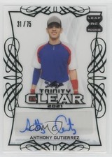 2021 Leaf Trinity Clear Auto Green 31/75 Anthony Gutierrez #CA-AG1 Auto 0fz3
