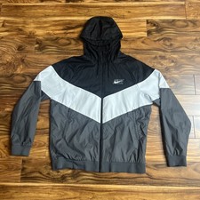 Nike Training Sportswear Windrunner Women  s Jacket Black Grey White Size Large