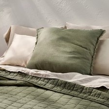 Euro Heavyweight Linen Blend Throw Decorative...
