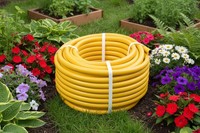 50M Garden Hose Yellow 1/2 Anti-Kink Heavy Duty Outdoor Watering Flexible Pipe