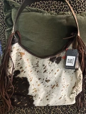 Beautiful American Darling Hobo Bag Hair On Genuine Cowhide