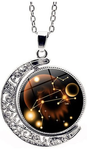 Constellation Zodiac Signs Pendant Necklace Jewelry| 360* Galaxy Crescent| Gifts - Bild 9 von 50