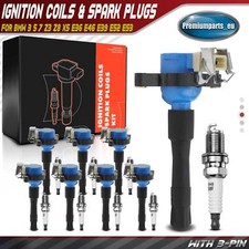 8x Ignition Coils & 8x Spark Plugs for BMW 3 5 7 Series Z3 Z8 X5 E36 E46 E39 E53