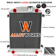 3 Row Aluminum Radiator Fits 1930-1931 Fitd Model A Flathead Flat Head V8 Engine 3 Row Aluminum Radiator Fits 1930-1931 Fitd Model A Flathead Flat Head V8 Engine