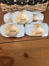 SOFT lot of 5 Lt Blue Grey yarn balls Peruvia...